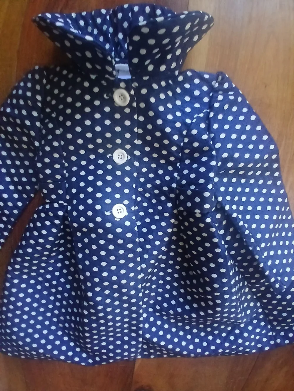 Bonnie Baby Navy Blue Polka Dot Toddler Dress and Coat Sz 24M